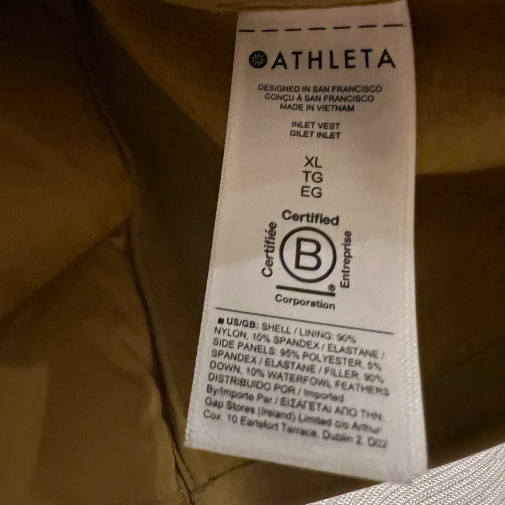 Athleta Inlet Mustard Yellow Vest - Picture 8 of 10